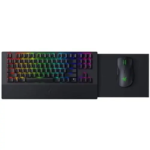 Razer Turret Wireless Mechanical Gaming Keyboard & Mouse Combo for PC, Xbox One, Xbox Series X & S: Chroma RGB/Dynamic Lighting - Retractable Magnetic Mouse Mat - 40hr Battery