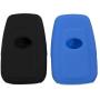 Lcyam Black Blue Soft Material Silicone 4 Button Key Fob Cover Case Fits for 2019 2020 2021 Toyota RAV4 XLE Camry Hybrid XSE Corolla Avalon Smart Key