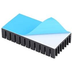 Awxlumv 2Pcs Small Heatsink 2 x 1x 0.4 inch/ 50 x 25 x 10 mm with Pre Thermal Conductive Tape Aluminum Heat Sink for Cooler PCB Device Cooling LED IC Chips CPU GPU VGA