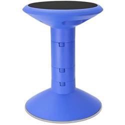 Storex Wiggle Stool, Adjustable Height 12”, 14”, 16”, or 18” for Active Seating in The Classroom, Blue (00301U01C)