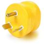 Camco PowerGrip Durable Electrical Adapter - Easy Grip for Simple and Safe Use, 30 AMP Male 15 AMP Female (55233), Yellow|Yellow