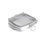 Patu Mesh Travel Toiletry Bag, Transparent Standing Pouch, Portable Shaving Washing Kits Organizer, Personal Care Trip Case, Pack of 2 (Size S), Gray