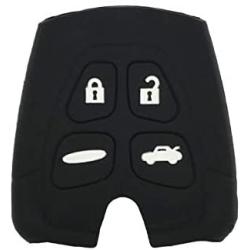 SEGADEN Silicone Cover Protector Case Holder Skin Jacket Compatible with SAAB 9-3 9-5 4 Button Remote Key Fob CV2760 Black
