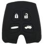 SEGADEN Silicone Cover Protector Case Holder Skin Jacket Compatible with SAAB 9-3 9-5 4 Button Remote Key Fob CV2760 Black