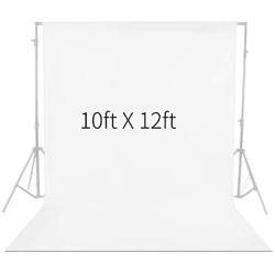 Neewer 10 x 12FT / 3 x 3.6M PRO Photo Studio Fabric Collapsible Backdrop Background for Photography,Video and Televison (Background ONLY) – White