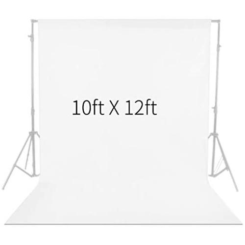 Neewer 10 x 12FT / 3 x 3.6M PRO Photo Studio Fabric Collapsible Backdrop Background for Photography,Video and Televison (Background ONLY) – White