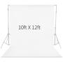 Neewer 10 x 12FT / 3 x 3.6M PRO Photo Studio Fabric Collapsible Backdrop Background for Photography,Video and Televison (Background ONLY) – White