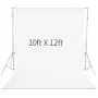Neewer 10 x 12FT / 3 x 3.6M PRO Photo Studio Fabric Collapsible Backdrop Background for Photography,Video and Televison (Background ONLY) – White