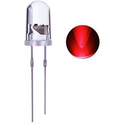 Waycreat 100PCS 5mm Red LED Diode Lights Clear Emitting LEDs for High Intensity Super Bright Lighting Bulb Lamps Electronics Components Lamp Diodes