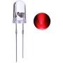 Waycreat 100PCS 5mm Red LED Diode Lights Clear Emitting LEDs for High Intensity Super Bright Lighting Bulb Lamps Electronics Components Lamp Diodes