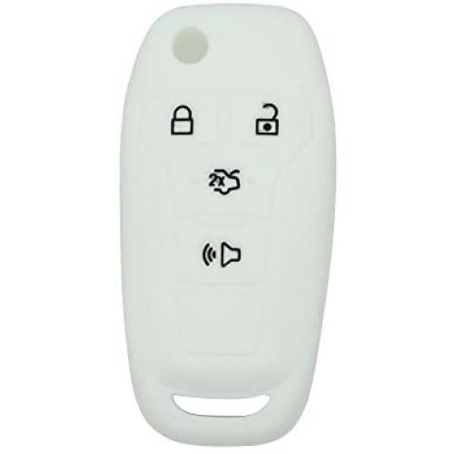 SEGADEN Silicone Cover Protector Case Holder Skin Jacket Compatible with FORD Fusion 4 Button Flip Remote Key Fob CV2711 White SEGADEN Silicone Cover Protector Case Holder Skin Jacket Compatible with FORD Fusion 4 Button Flip Remote Key Fob CV2711 White