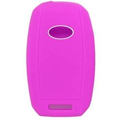 SEGADEN Silicone Cover Protector Case Holder Skin Jacket Compatible with KIA 4 Button Flip Remote Key Fob CV2154 Purple