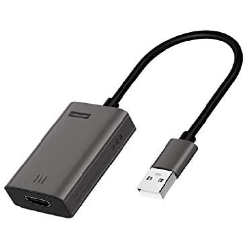 USB to HDMI Adapter, Lemorele USB to HDMI Cable Support 1080p Compatible with Windows 10/8.1/8/7, Mac OS, Black