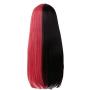 SinRain Half Black Half Rose Pink Fashion Wig For Women Girls (Black/Rose Pink) SinRain Half Black Half Rose Pink Fashion Wig For Women Girls (Black/Rose Pink)