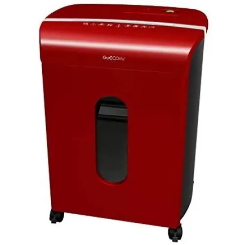 GoECOlife GMW120PA-RED Limited Edition 12-Sheet High Security Microcut Paper Shredder Red Shredder