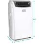 Black + Decker 7,500 BTU Portable Air Conditioner with Heat, 14,000 w, White
