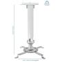 VIVO Universal Extending Ceiling Projector Mount, Height Adjustable Projection, White, MOUNT-VP02W