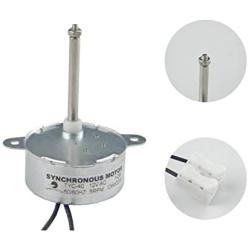 CHANCS Synchronous Motor TYC-40 AC 12V 5RPM Shaft Length 4.6cm for Fiber Optic Christmas Ornament (2PCS)