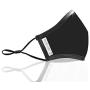 SonoMask for Women (Ear Loop, Black) Nose Clip Inside Wire Reusable Dual Layer Face Masks, by Sonovia Made in Israel