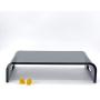 Adorox 12mm Thickness Heavy Duty 17 Monitor Stand Riser Computer Stand PC Desk Stand for Keyboard Storage & Multi-Media Laptop Printer TV Screen (Smoke Gray, 17)