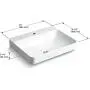 Kohler K-2660-1-0 Vitreous china Above counter Rectangular Bathroom Sink, 25.512 x 20.472 x 9.843 inches, White