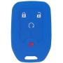 LemSa 2pcs Silicone 4 Buttons Smart Key Fob Cover Remote Keyless Entry Bag Compatible with GMC Terrain 2018 2019 2020, fit with HYQ1AA, 13584512, 13591388, 22984995,Black Blue