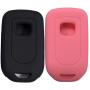 Key Fob Cover 2Pcs KOSMIQ Silicone Smart Car Key Case Protector for 2018 2017 2016 2015 Honda Accord Civic CR-V CRV Pilot EX-L(Red Pink)