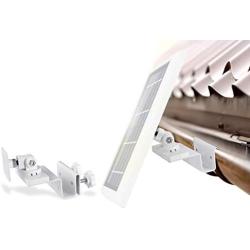 Wasserstein Gutter Mount Compatible with Ring, Arlo, Blink, Reolink Cams & Compatible Solar Panels (1 Pack, White)