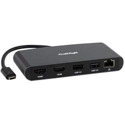 CalDigit Thunderbolt 3 Mini Dock - Bus Powered, Non Charging, 40Gbs, Dual 4K Display, USB 3.0 & 2.0 and Gigabit Ethernet LAN for Mac and PC, Thunderbolt 4 Compatible (Dual HDMI 2.0, Black)
