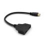 HDMI Splitter Adapter Cable - HDMI Splitter 1 in 2 Out/HDMI Male to Dual HDMI Female 1 to 2 Way for HDMI HD, LED, LCD, TV, Support Two TVs at The Same Time