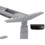 Monoprice Height Adjustable Sit-Stand Riser Table Desk Frame - Grey With Electric Dual Motor, Compatible With Desktops From 43 Inches Up To 87 Inches Wide - Workstream Collection,Gray