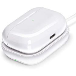 Airpods Pro Charger, Wireless Charger for Airpods/Airpods Pro Case, Wireless Charging Station for Airpods Earbuds, Wireless Charger Pad for Airpods Pro Earpods White
