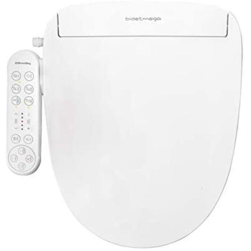 Coway Bidetmega 150 Smart Electronic Bidet Seat with Innovative i-WAVE Technology (For Elongated Toilet Bowl), White, Model Number: Bidetmega 150E