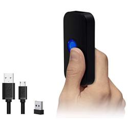 Mini Bluetooth 2D Barcode Scanner,Alacrity 3-in-1 2.4G Wireless/USB Wired/Bluetooth Bar Code Reader Portable 1D QR Image Scanner PDF417 Data Matrix Code for iPad, iPhone, Android, Tablets or Computer