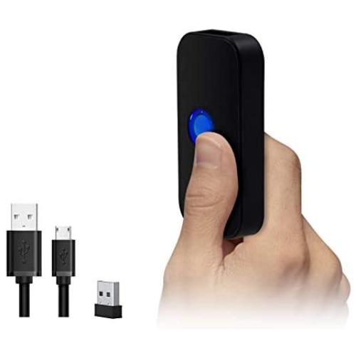 Mini Bluetooth 2D Barcode Scanner,Alacrity 3-in-1 2.4G Wireless/USB Wired/Bluetooth Bar Code Reader Portable 1D QR Image Scanner PDF417 Data Matrix Code for iPad, iPhone, Android, Tablets or Computer