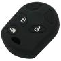SEGADEN Silicone Cover Protector Case Holder Skin Jacket Compatible with FORD 3 Button Remote Key Fob CV2705 Black