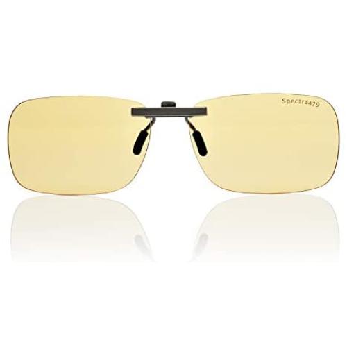 Clip-on Blue Light Reducing Lenses for Daytime Screen and Gaming Use - Relax Your Eyes (Daytime Lens)