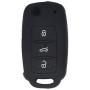 LemSa 2Pcs Rubber Silicone Flip Key Fob Case Cover Protector Holder for VW Volkswagen Jetta GTI Passat Golf Tiguan Touareg Beetle, Black/Purple