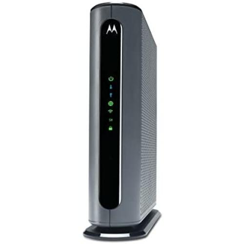 Motorola MG7700 24x8 Cable Modem Plus AC1900 Dual Band WiFi Gigabit Router with Power Boost, 1000 Mbps Maximum Docsis 3.0 - Approved by Comcast Xfinity, Cox and More