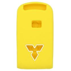 SEGADEN Silicone Cover Protector Case Holder Skin Jacket Compatible with MITSUBISHI Smart Remote Key Fob CV2520 Yellow