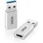[10Gbps] USB to USB C Adapter (2 Pack) - XAOSUN USB-A to USB-C Adapter - Support One-Sided Superfast Data Transmission & 100W Fast Charging - Compatible with Laptops, PC, Chargers, Oculus Quest Link