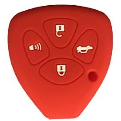 Red Silicone Key Jacket Key Case 4 Buttons Remote Fob Skin Cover Key Case Holder Bag for TOYOTA Camry Avalon Matrix Corolla Land Cruiser