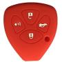 Red Silicone Key Jacket Key Case 4 Buttons Remote Fob Skin Cover Key Case Holder Bag for TOYOTA Camry Avalon Matrix Corolla Land Cruiser