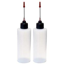 2-4oz Plastic Squeeze Bottles with 1.5 inch Stainless Steel Applicators