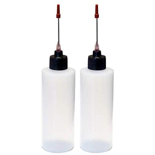 2-4oz Plastic Squeeze Bottles with 1.5 inch Stainless Steel Applicators