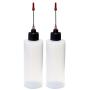 2-4oz Plastic Squeeze Bottles with 1.5 inch Stainless Steel Applicators
