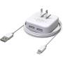 USB Wall Charger 3.1A Dual Port Travel Power Adapter with 6 Feet Data USB Charging Cord Compatible with iPhone 11/11Pro/11 Pro Max/Xs/XR/X/8/7/6 Plus, iPad