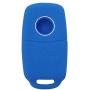 LemSa 2pcs Silicone 3 Buttons Flip Key Fob Cover Case Remote Keyless Entry Protector Holder Bag Compatible with VW Volkswagen Jetta GTI Passat Golf Tiguan Touareg Beetle, Black+Blue