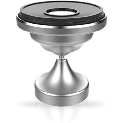QIAOBA Universal Round Chassis Sticker Non Magnetic Micro Suction Vehicle Mobile Phone Mount Car Support Holder iPhone 7/8/X,Samsung Galaxy Others Electronic Product (Silvery)