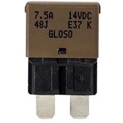 GLOSO E37 Auto (T1) Reset Low Profile ATC/ATO Circuit Breakers 14 VDC - 1 Pack (7.5A)